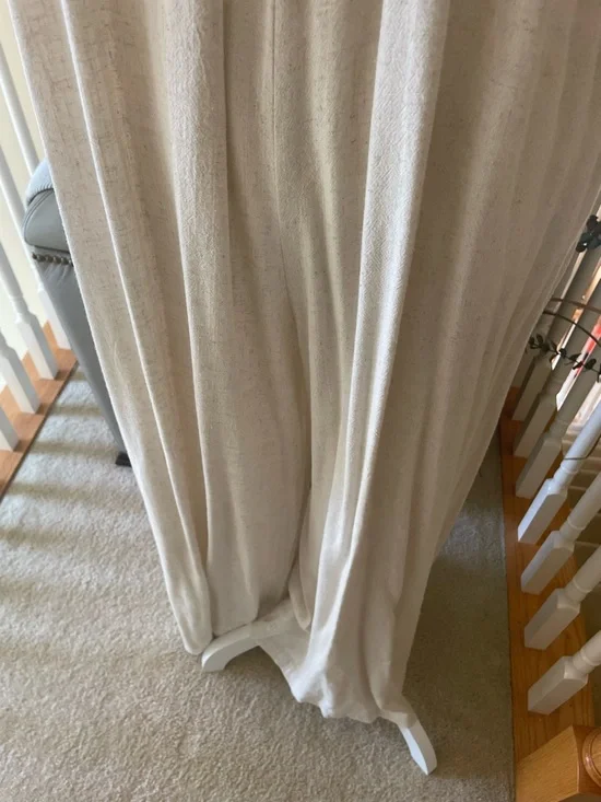 1.4.3. Story by Line Up Cream Linen Textured Jumpsuit- EUC - Picture 4 of 12